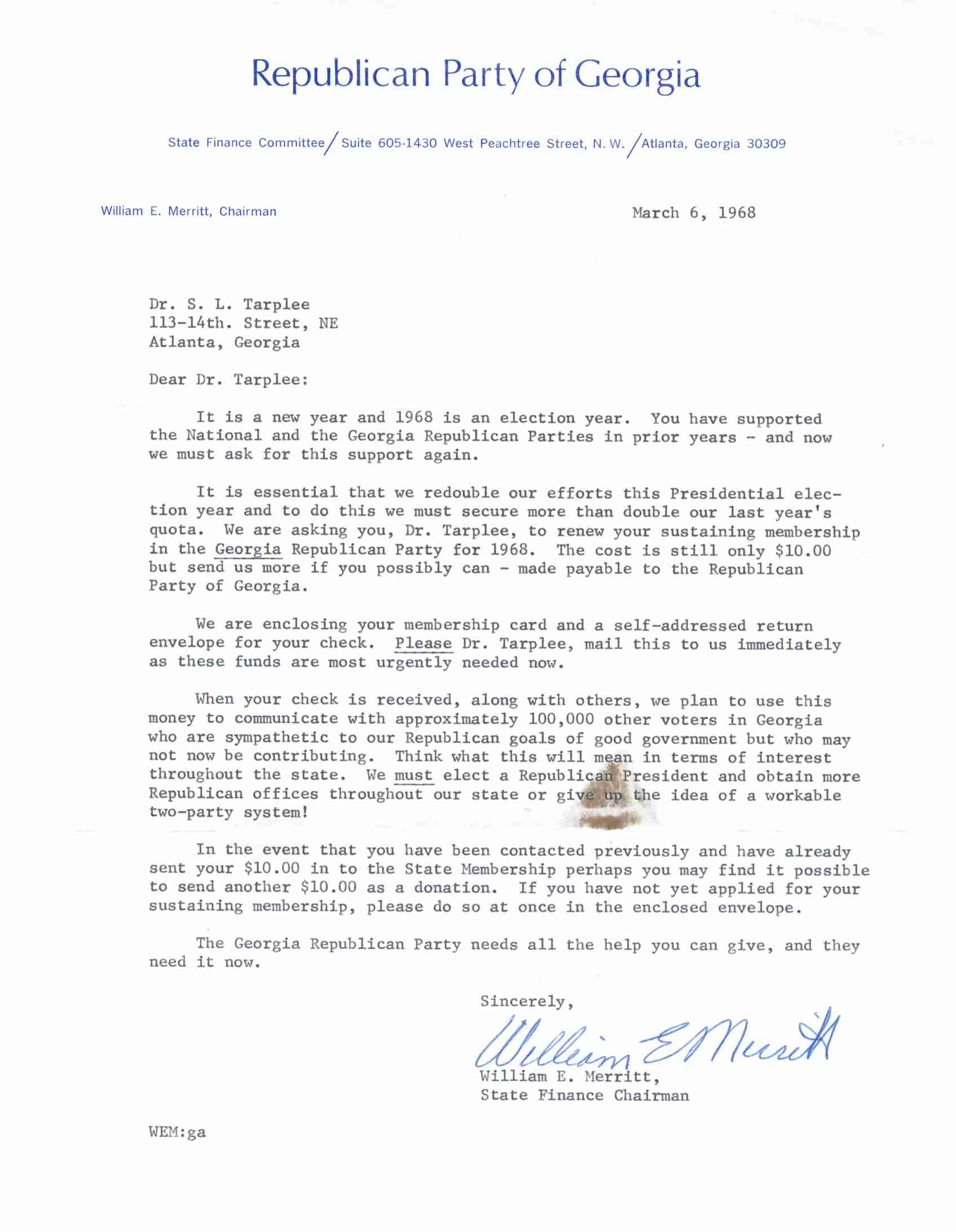 letter, march 6, 1968,  republican party of georgia.jpg